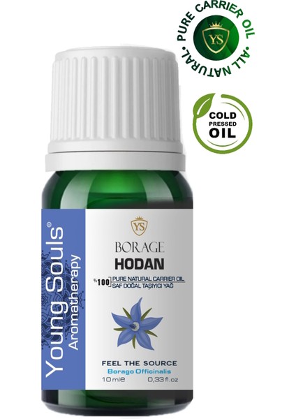 Aromatherapy Borage Carrier Oil Hodan Bitkisel Taşıyıcı Yağ 10 ml
