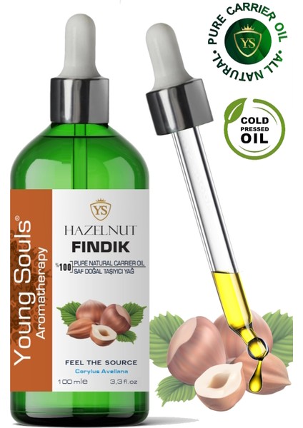 Aromatherapy Hazelnut Carrier Oil Fındık Bitkisel Taşıyıcı Yağ 100 ml