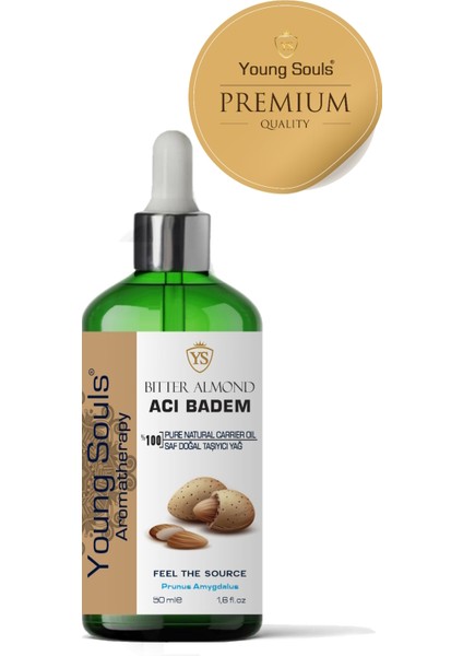 Aromatherapy Bitter Almond Carrier Oil Acı Badem Bitkisel Taşıyıcı Yağ 50 ml