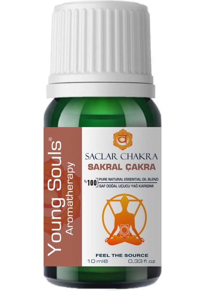 Aromatherapy Sacral Chakra Essential Oil Blend Sakral Çakra Uçucu Yağ Karışımı 10 ml