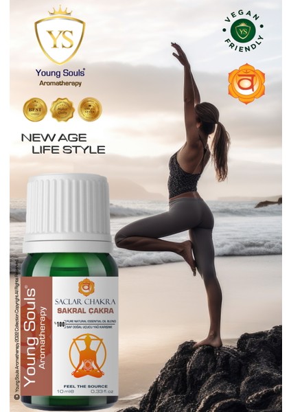 Aromatherapy Sacral Chakra Essential Oil Blend Sakral Çakra Uçucu Yağ Karışımı 10 ml