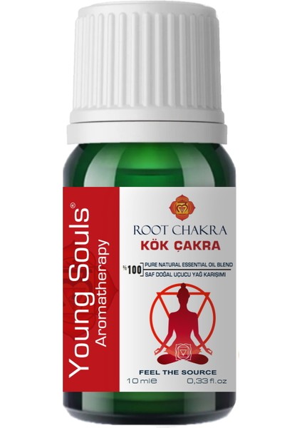 Aromatherapy Root Chakra Essential Oil Blend Kök Çakra Uçucu Yağ Karışımı 10 ml