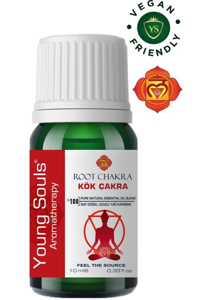 Aromatherapy Root Chakra Essential Oil Blend Kök Çakra Uçucu Yağ Karışımı 10 ml