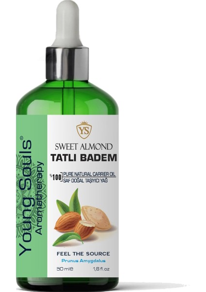 Aromatherapy Sweet Almond Carrier Oil Tatlı Badem Bitkisel Taşıyıcı Yağ 50 ml