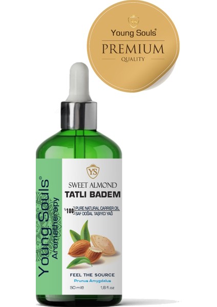 Aromatherapy Sweet Almond Carrier Oil Tatlı Badem Bitkisel Taşıyıcı Yağ 50 ml