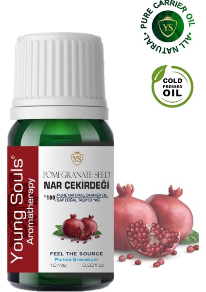 Aromatherapy Pomegranate Seed Carrier Oil Nar Çekirdeği Bitkisel Taşıyıcı Yağ 10 ml