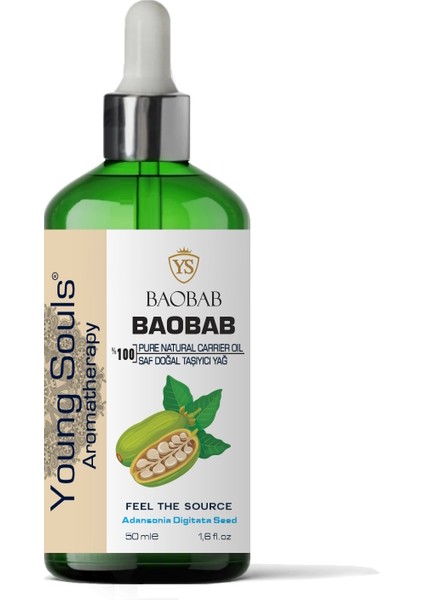 Aromatherapy Baobab Carrier Oil Baobab Bitkisel Taşıyıcı Yağ 50 ml