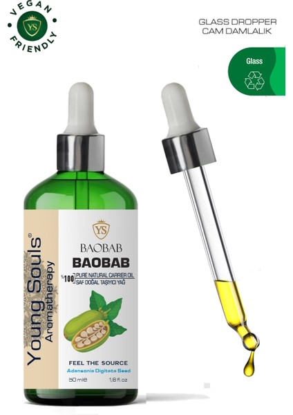 Aromatherapy Baobab Carrier Oil Baobab Bitkisel Taşıyıcı Yağ 50 ml
