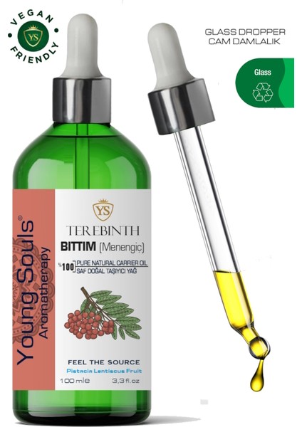 Aromatherapy Terebinth Carrier Oil Bıttım Menengiç Bitkisel Taşıyıcı Yağ 100 ml
