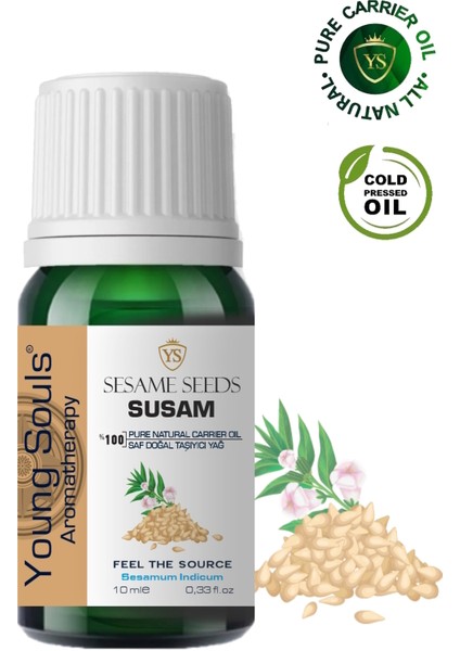Aromatherapy Sesame Carrier Oil Susam Bitkisel Taşıyıcı Yağ 10 ml