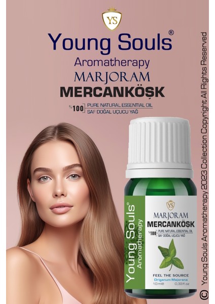 Aromatherapy Marjoram Essential Oil Mercanköşk Uçucu Yağ 10 ml