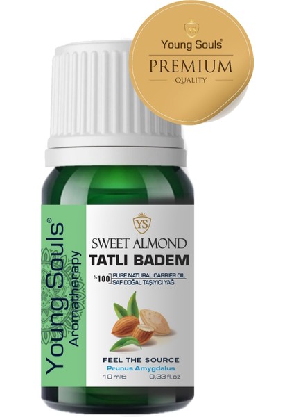 Aromatherapy Sweet Almond Carrier Oil Tatlı Badem Bitkisel Taşıyıcı Yağ 10 ml