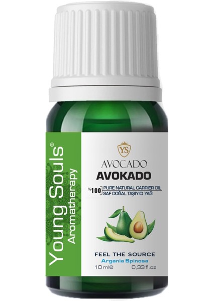 Aromatherapy Avocado Carrier Oil Avokado Bitkisel Taşıyıcı Yağ 10 ml