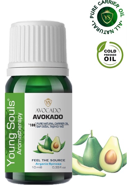 Aromatherapy Avocado Carrier Oil Avokado Bitkisel Taşıyıcı Yağ 10 ml