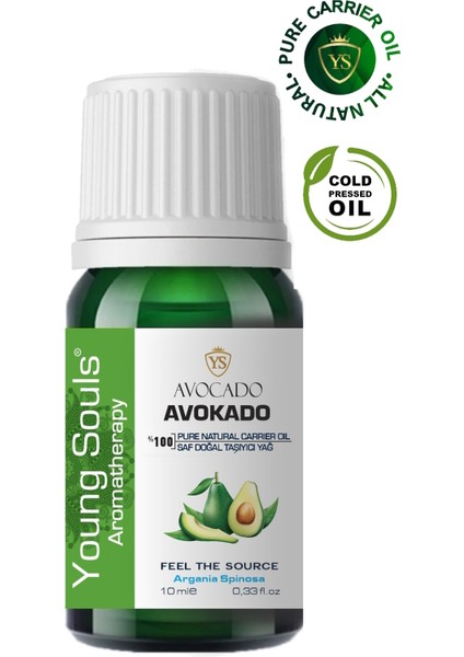 Aromatherapy Avocado Carrier Oil Avokado Bitkisel Taşıyıcı Yağ 10 ml