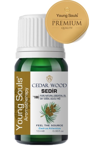 Aromatherapy Cedarwood Essential Oil Sedir Ağacı Uçucu Yağ 10 ml