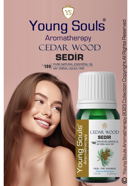 Aromatherapy Cedarwood Essential Oil Sedir Ağacı Uçucu Yağ 10 ml