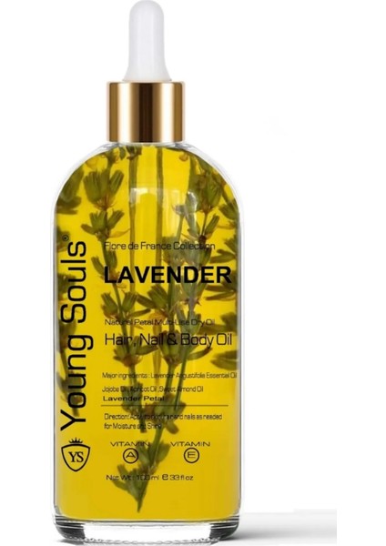 Aromatherapy Lavender Multi Use Oil Lavanta Yüz Saç Tırnak & Vücut Bakım Kuru Yağ 100 ml