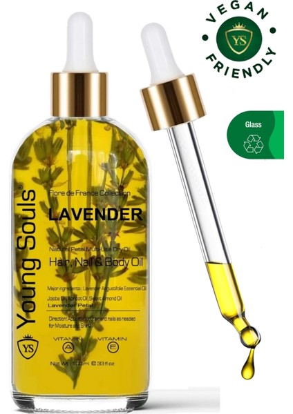 Aromatherapy Lavender Multi Use Oil Lavanta Yüz Saç Tırnak & Vücut Bakım Kuru Yağ 100 ml