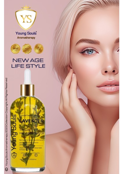Aromatherapy Lavender Multi Use Oil Lavanta Yüz Saç Tırnak & Vücut Bakım Kuru Yağ 100 ml