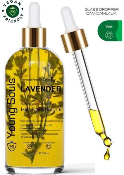 Aromatherapy Lavender Multi Use Oil Lavanta Yüz Saç Tırnak & Vücut Bakım Kuru Yağ 100 ml