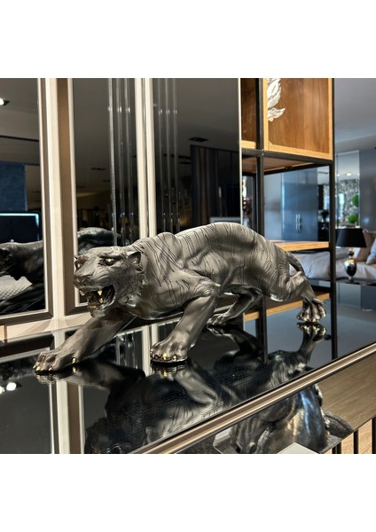Büyük Siyah Kaplan Biblo Dekoratif Obje fırsatları