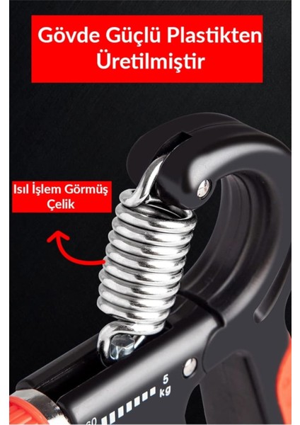 El Yayı 5-60 kg Ayarlanabilir Bilek Kas Güçlendirme Aleti Kaydırmaz