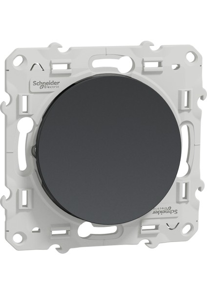 Odace Antrasit Anahtar Modül + Kapak