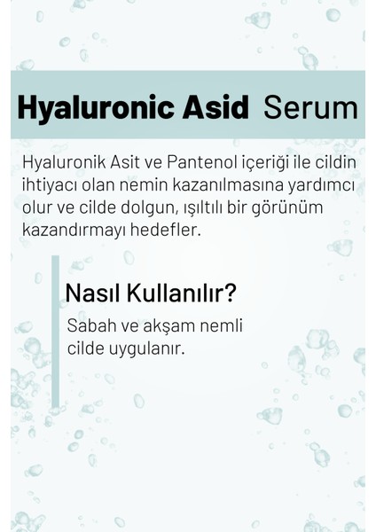 WIWIFY Yoğun Nemlendirici Bakım Serumu (Hyaluronic Acid 2% B5) Tüm Cilt Tipleri Için