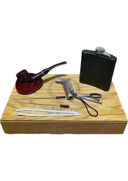 Gül Ağacı 7 Oz Çelik Mataralı Pipo Seti 605954X509162 fiyatları