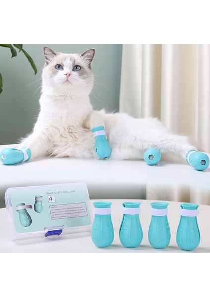 Yeşil Beyaz Yeni Silikon Kedi Ayak Pençe Ayakkabı, Çizilmez Ayarlanabilir Eldiven Kılıfı, Banyo Manikür Pet Malzemeleri Için Yavru Pençe Çizme (Yurt Dışından) modelleri