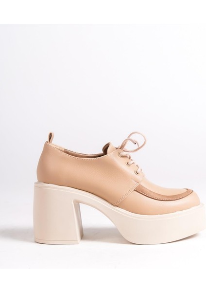 Tonda Ten Mat Kalın Platform Topuklu Günlük Ayakkabı fırsatları