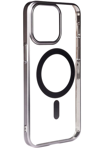 iPhone 15 Pro Max Kılıf Wireless Şarj Özellikli Sert Pc Mat Riksos Magsafe Kılıf