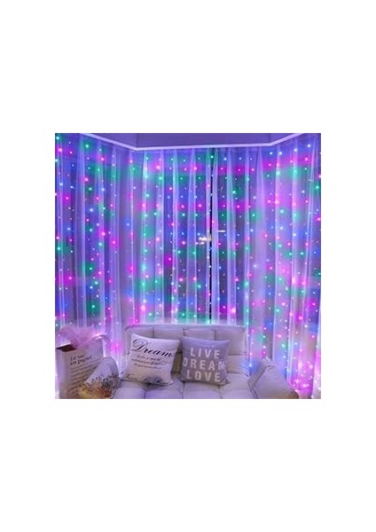 Yatak Odası Için Peri Perde Işıkları 300 LED USB Fişi 8 Modlu Pencere Duvar Dize Işıkları Düğünler Için Uzaktan Kumandalı, Noel, Parti Zemin Iç Mekan Dış Mekan Süslemeler (Yurt Dışından)