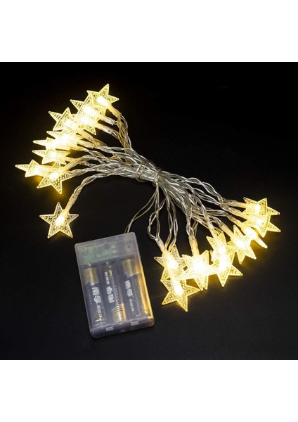 Yıldız Dize Işıkları Pille Çalışan 40 LED 19.6ft Pırıltı Küçük Yıldız Işıkları Kapalı Yıldızlı Peri Işıkları Veranda Düğün Yatak Odası Noel Ev Dekorasyonu Için Sıcak Beya (Yurt Dışından)