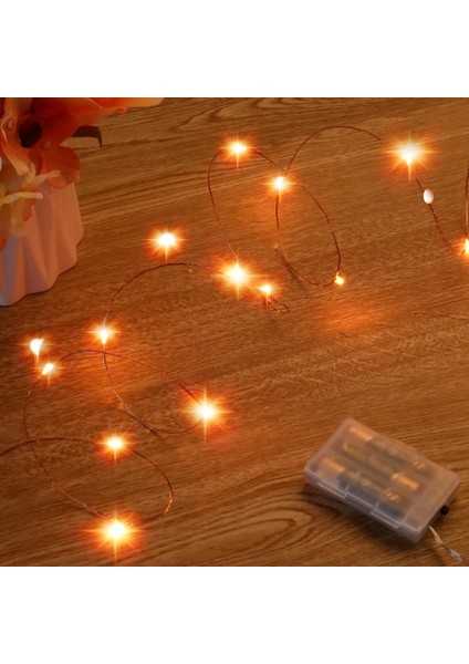 Mini Cadılar Bayramı Peri Işıkları Pille Çalıştırma, 1 Paket Bakır Tel Gece Işıkları 3 * Aaa Akülü Yatak Odası, Noel, Parti, Dekorasyon Için LED Yıldızlı Peri Dize Işıkla (Yurt Dışından)