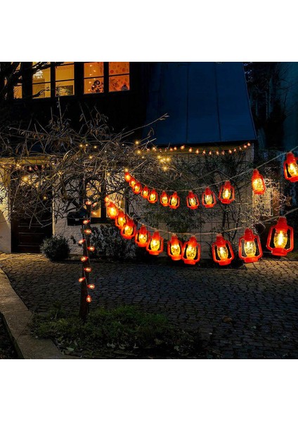 20 LED Kırmızı Fener Dize Işıkları Mini Gazyağı Lambası Kapalı Açık Veranda Bahçe Tatil Evi Ramazan Düğün Parti Noel Ağacı Yeni Yıl Süslemeleri (Sıcak Beyaz Işık) (Yurt Dışından) fırsatları