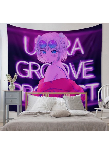 Anime Goblen Estetik Sanat Ev Arka Plan Kumaş Dekor Hediye Boho Goblen Oturma Odası Yatak Odası Dekoru Için (614-4, 51X59 Inç) (Yurt Dışından)