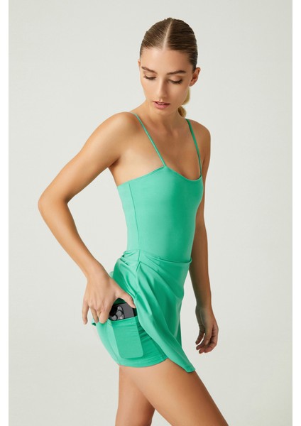 x Melodi Yeşil Tenis Elbisesi Spor Elbise Tennis Dress