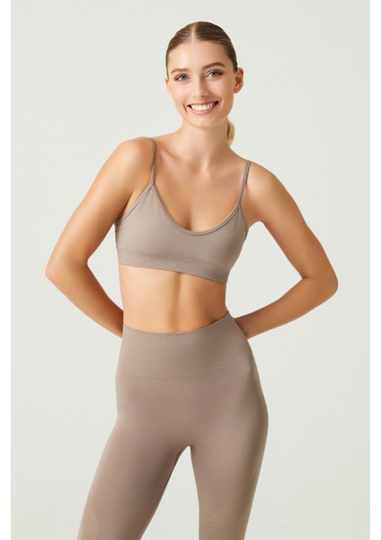 x Melodi Bronz Seamless Destekli Askılı Spor Sütyeni Adjust