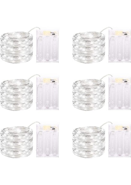 Paket LED Peri Işıkları Pille Çalışan Zamanlayıcı, 13FT 40LED Su Geçirmez Ateşböceği Işıkları Gümüş Tel Mini Pırıltı Dize Işıklar Düğün Noel Doğum Günü Partisi Mason Kava (Yurt Dışından)