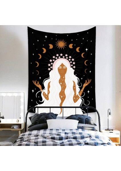 Boho Goblen Estetik Sanat Ev Arka Plan Kumaş Dekor Hediye Goblen Oturma Odası Yatak Odası Dekor (520-3, 59 x 79 Inç) (Yurt Dışından)