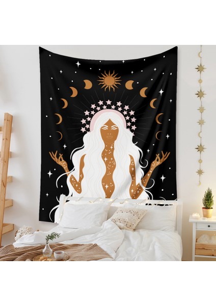 Boho Goblen Estetik Sanat Ev Arka Plan Kumaş Dekor Hediye Goblen Oturma Odası Yatak Odası Dekor (520-3, 59 x 79 Inç) (Yurt Dışından)