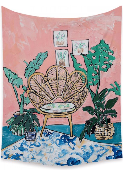 Botanik Boho Ev Goblen Estetik Sanat Ev Arka Plan Kumaş Süsleme Hediye Mandala Goblen Süsleme (ZJ825-61, 29 x 38 Inç) (Yurt Dışından)