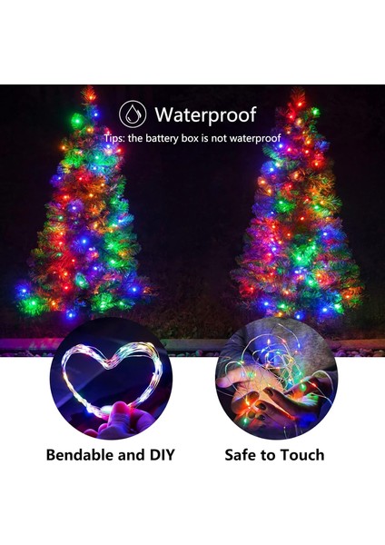 5 Paket Peri Işıkları Pille Çalışan, 7 Ft 20 Zamanlayıcılı LED Dize Işıklar, Su Geçirmez Gümüş Tel Yatak Odası Ev Partisi Düğün Noel Süslemeleri Için Renkli Peri Işıkları (Yurt Dışından) modelleri