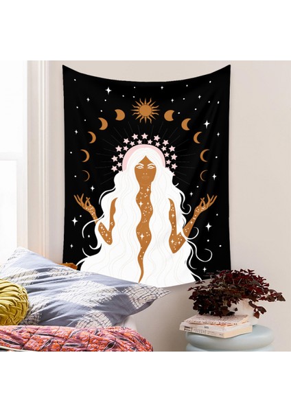 Boho Goblen Estetik Sanat Ev Arka Plan Kumaş Dekor Hediye Goblen Oturma Odası Yatak Odası Dekor (520-3, 59 x 79 Inç) (Yurt Dışından)