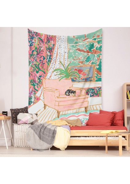 Botanik Boho Ev Goblen Estetik Sanat Ev Arka Plan Kumaş Süsleme Hediye Mandala Goblen Süsleme (ZJ825-68, 51 x 59 Inç) (Yurt Dışından) modelleri