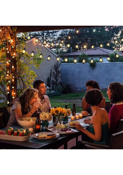 20 LED Siyah Fener Dize Işıkları Mini Gazyağı Lambası Kapalı Açık Veranda Bahçe Tatil Evi Ramazan Düğün Parti Noel Ağacı Yeni Yıl Süslemeleri (Sıcak Beyaz Işık) (Yurt Dışından) fiyatları