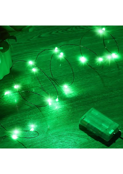 Mini Aziz Patrick Günü Peri Işıkları Pille Çalıştırma, 4 Paket Bakır Tel 3 * Aaa Pille Çalışan LED Yıldızlı Peri Dize Işıklar Yatak Odası, Noel, Parti, Düğün, Dekorasyon (Yurt Dışından)