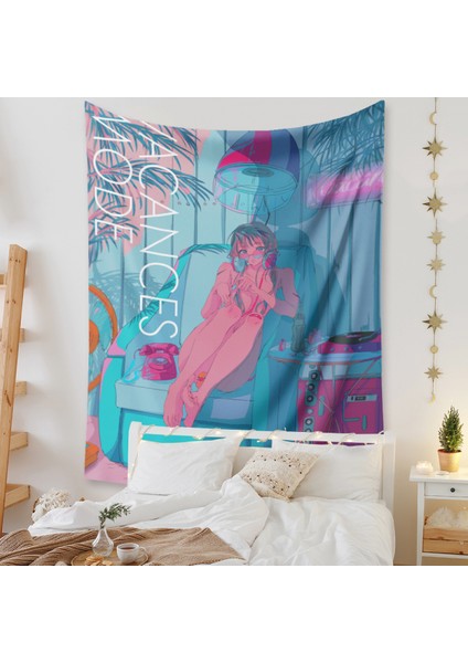 Anime Goblen Estetik Sanat Ev Arka Plan Kumaş Dekor Hediye Boho Goblen Oturma Odası Yatak Odası Dekoru Için (614-21, 51X59 Inç) (Yurt Dışından)